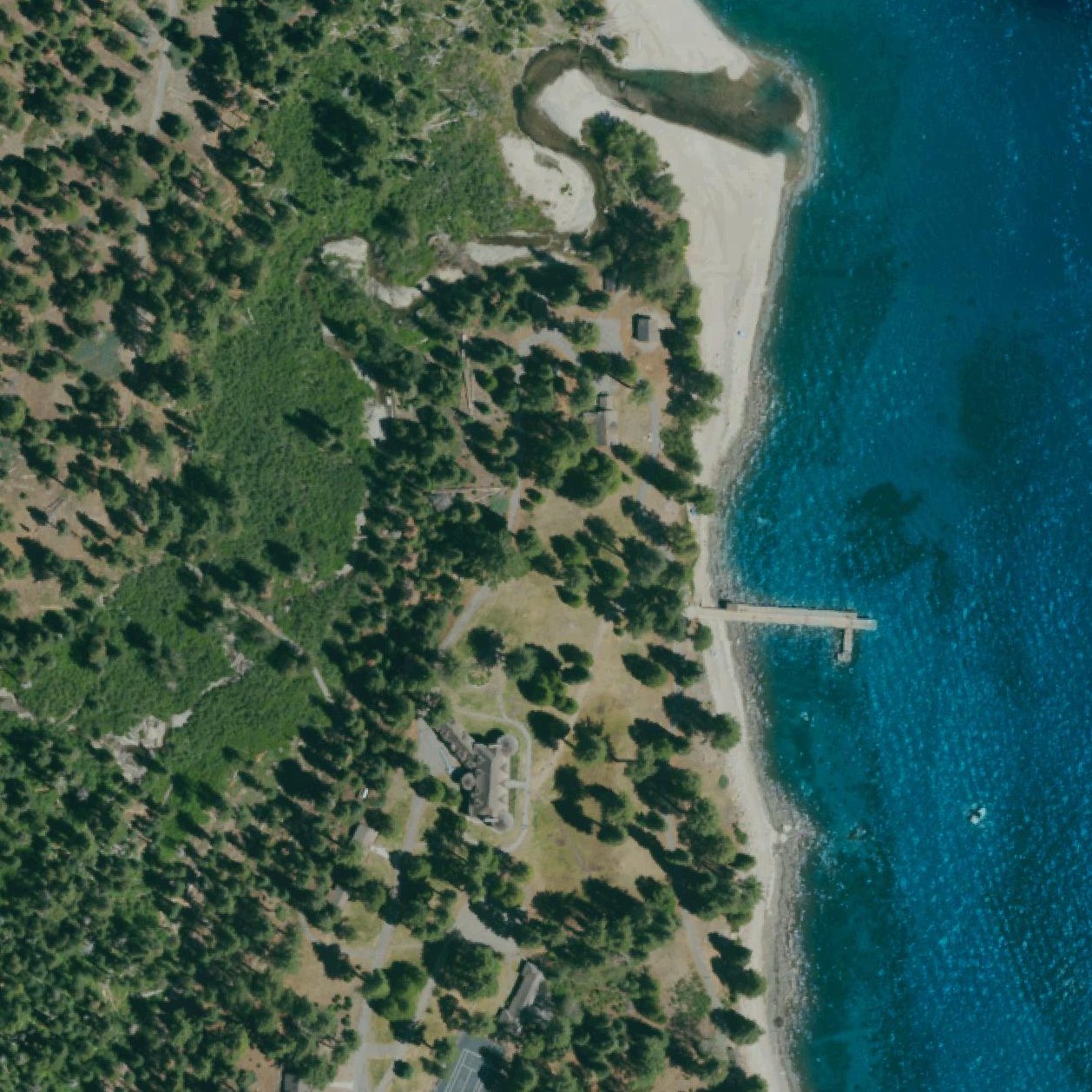 Aerial map of Sugar Pine Point Beach