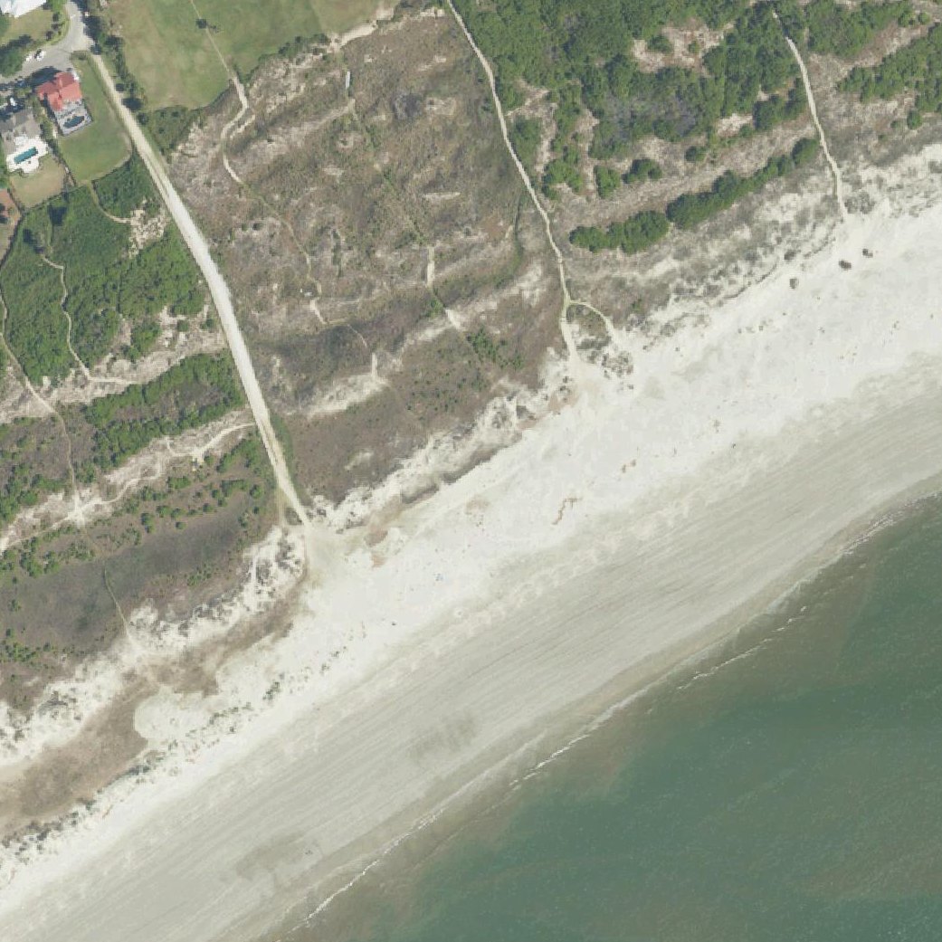 Aerial map of Sullivan's Island Beach