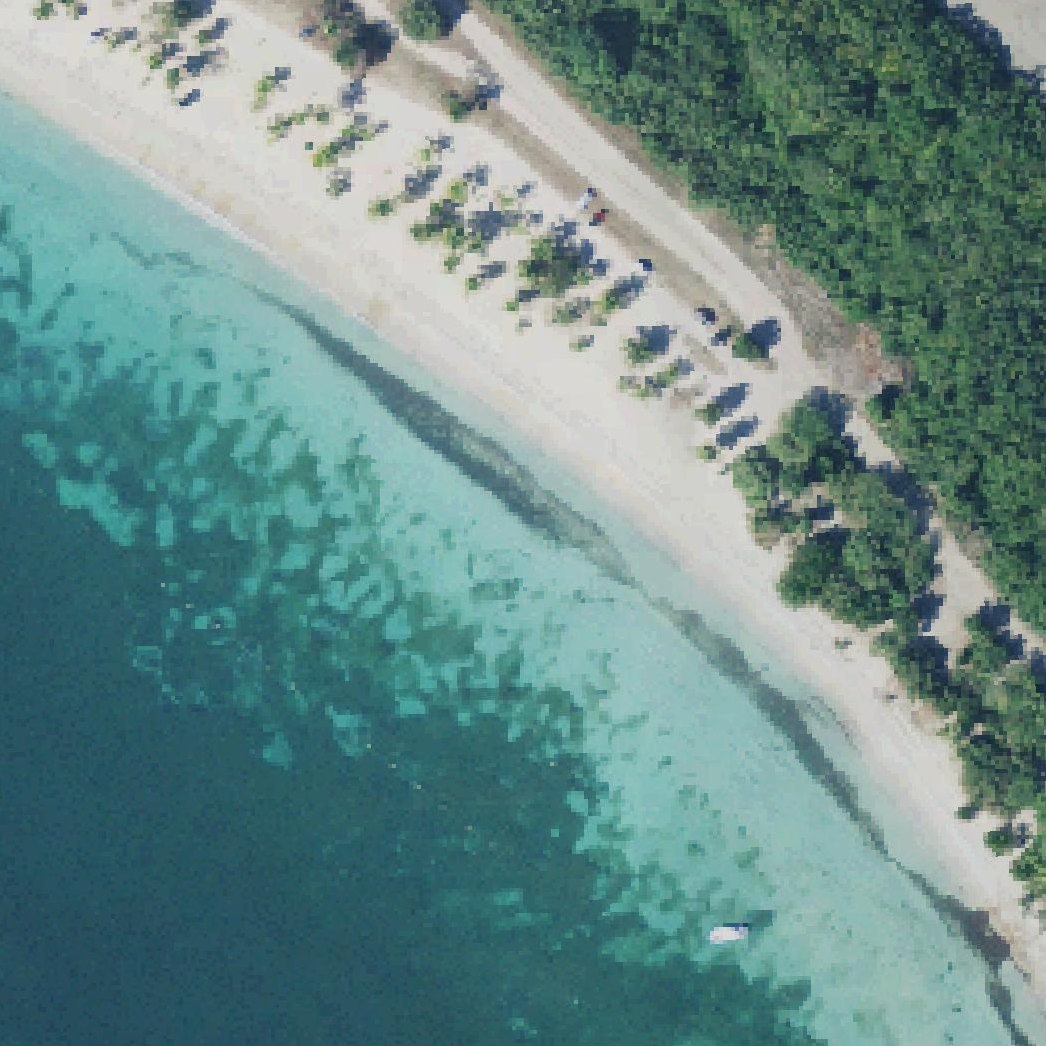 Aerial map of Sun Bay Beach