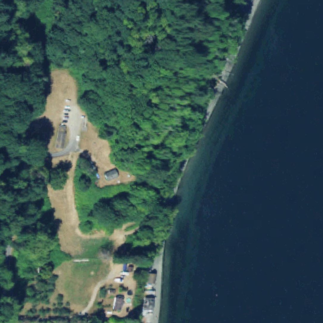 Aerial map of Sunrise Beach Park