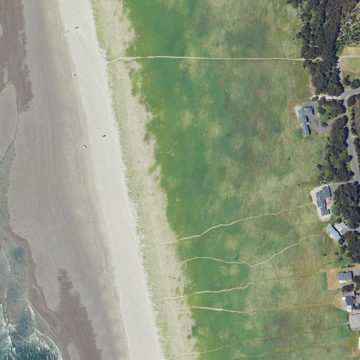 Aerial map of Sunset Beach