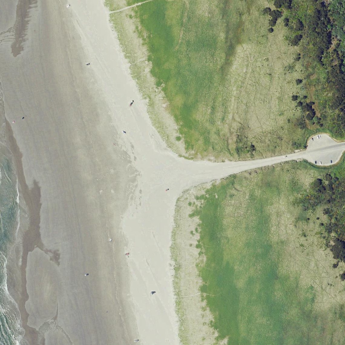 Aerial map of Sunset Beach State Recreation Site