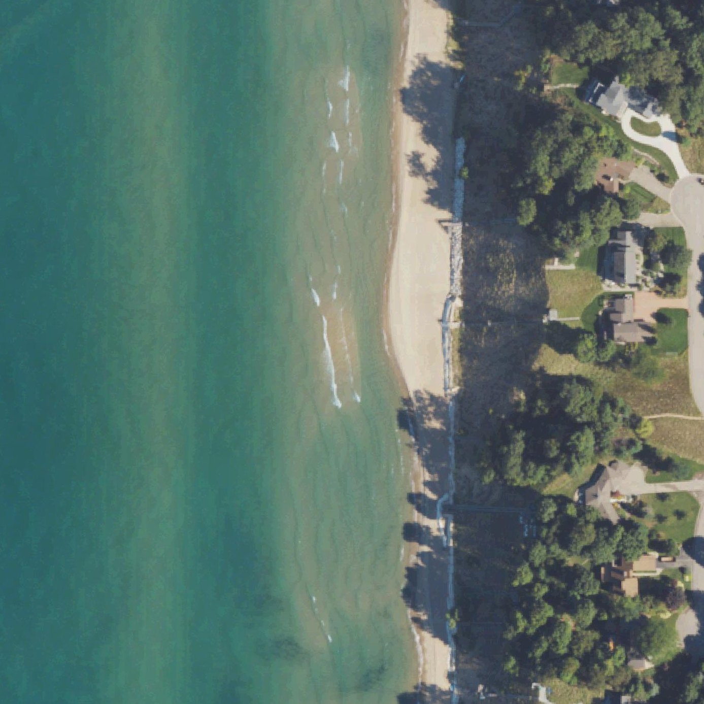 Aerial map of Sunset Bluff Beach
