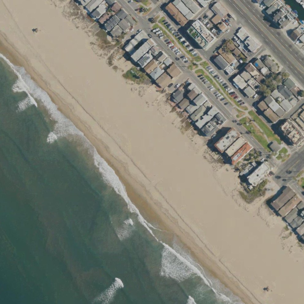 Aerial map of Sunset County Beach