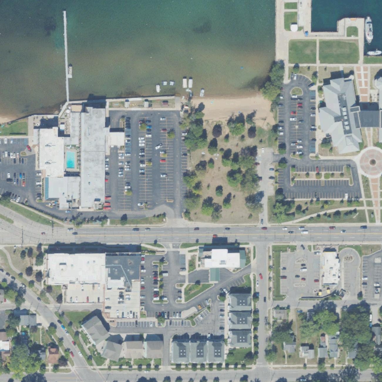 Aerial map of Sunset Park Beach