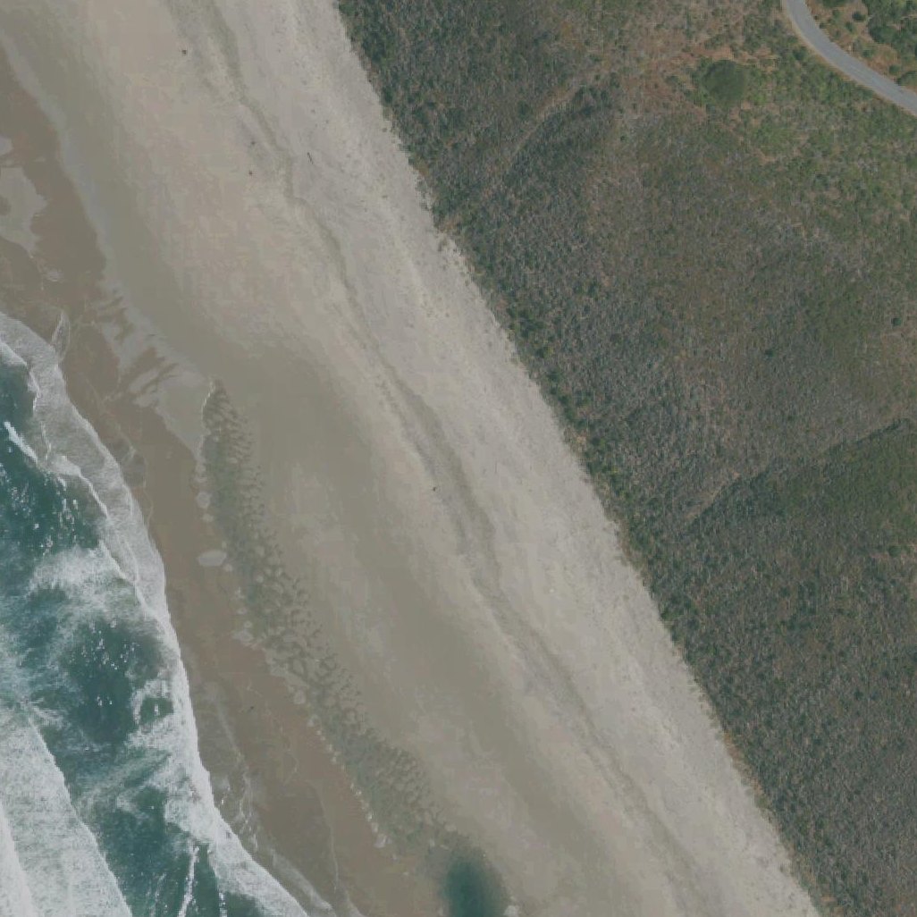 Aerial map of Sunset State Beach