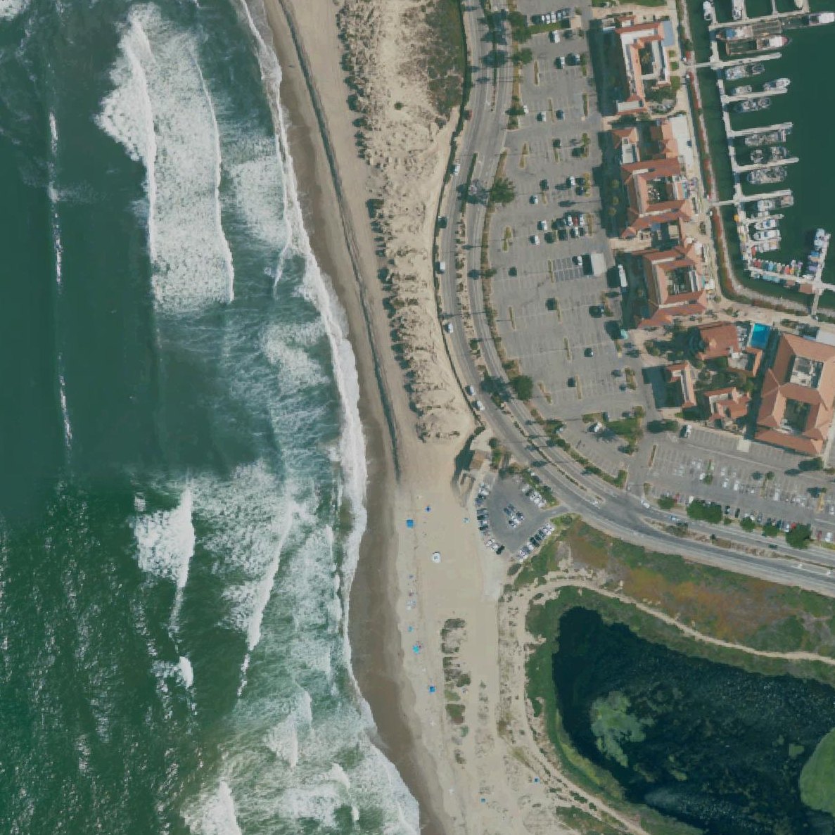 Aerial map of Surfer's Knoll