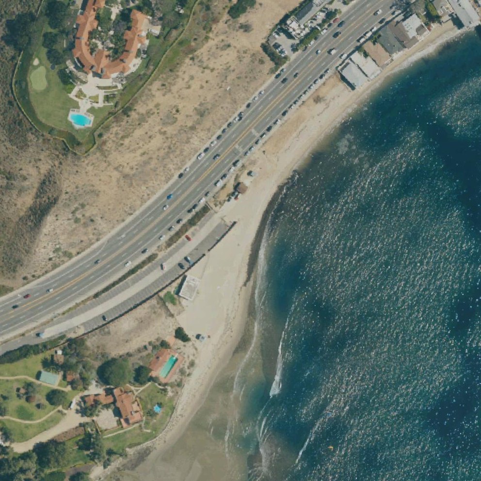 Aerial map of Surfrider Beach