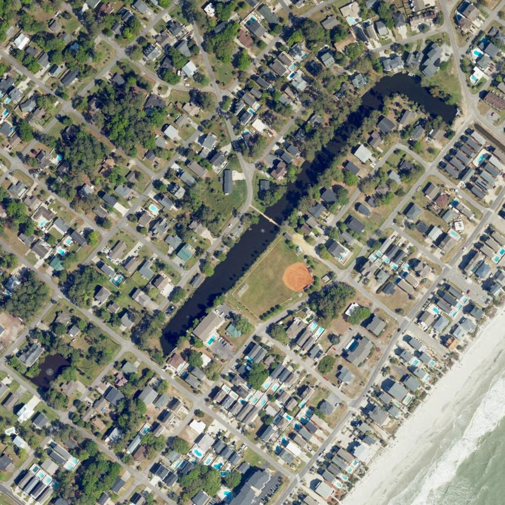 Aerial map of Surfside beach