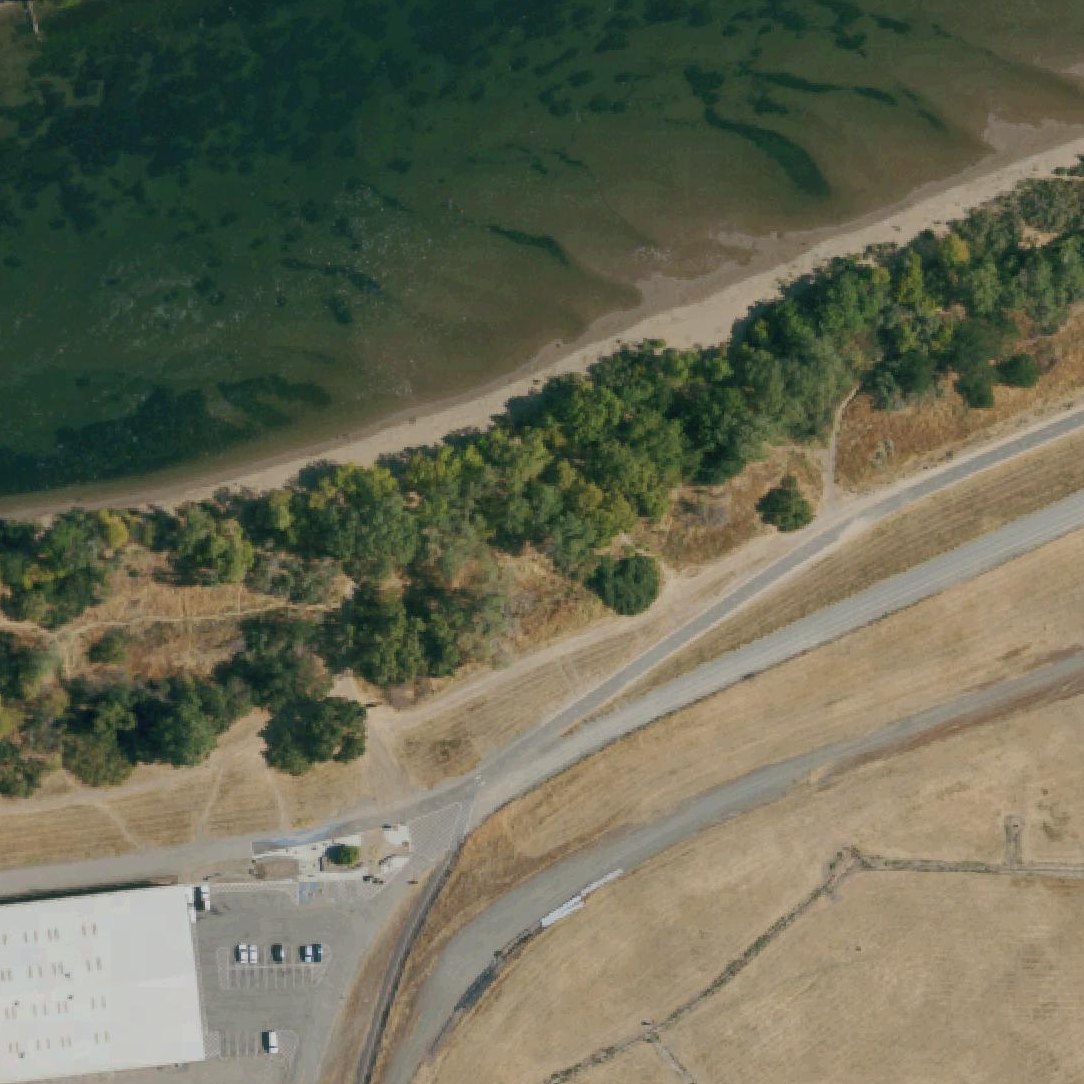 Aerial map of Sutter's Landing Beach