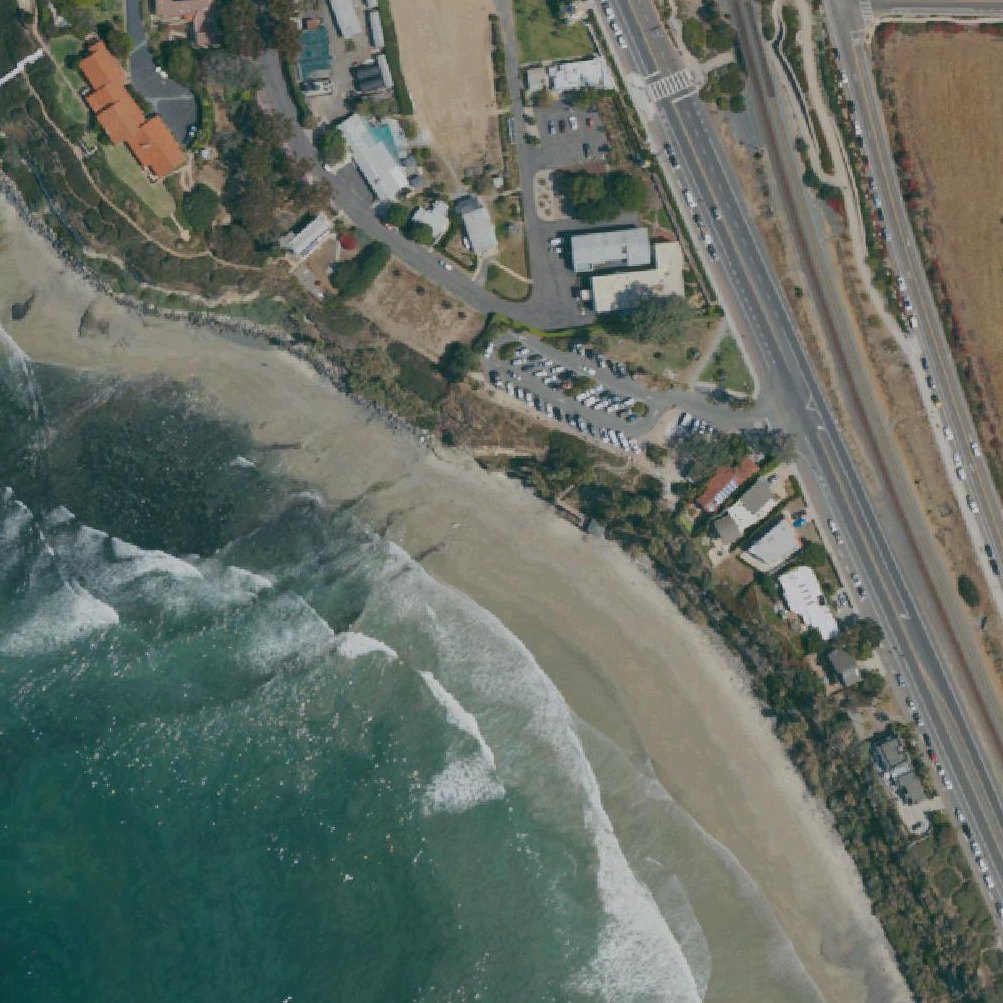 Aerial map of Swami's Beach