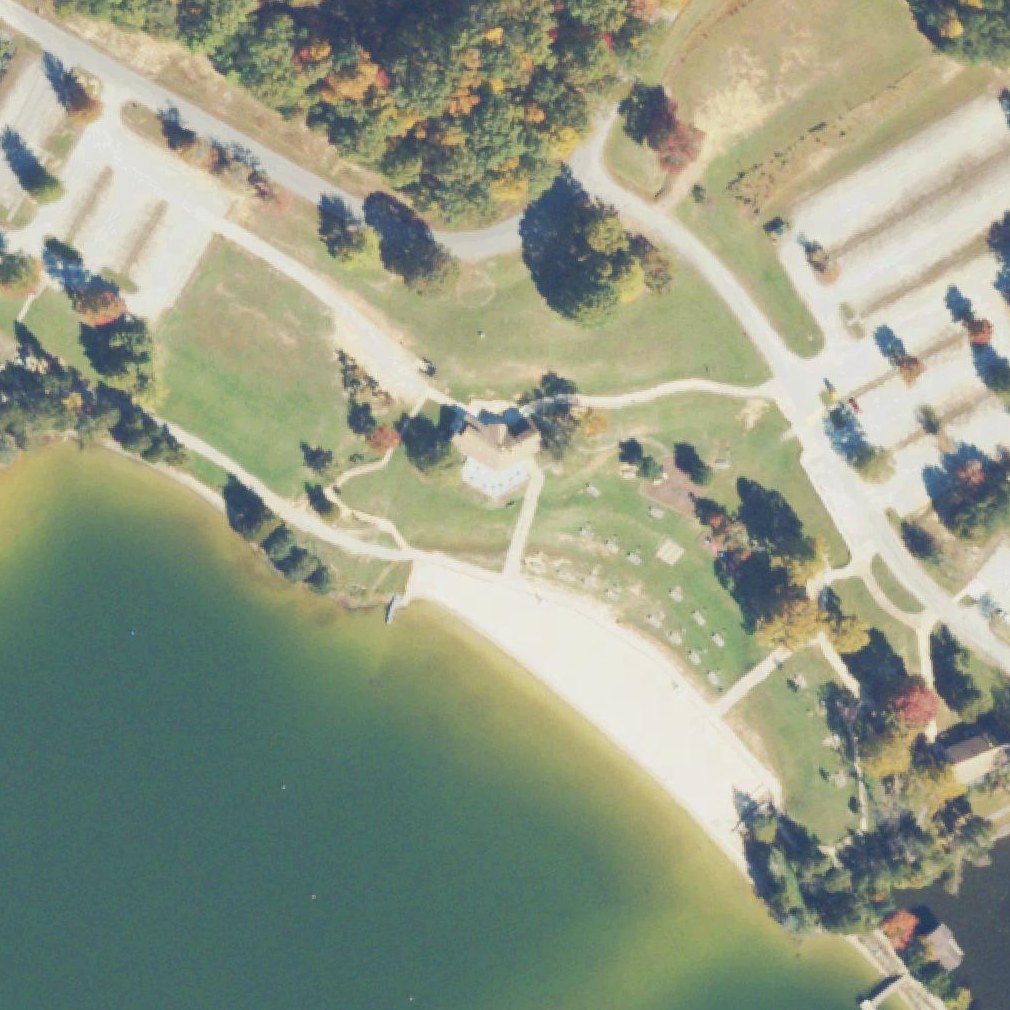 Aerial map of Swim Beach at Lake Anna State Park