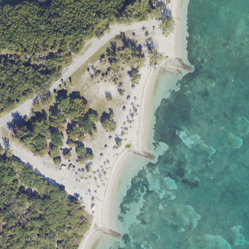Aerial map of Swimming Beach with Lifeguards