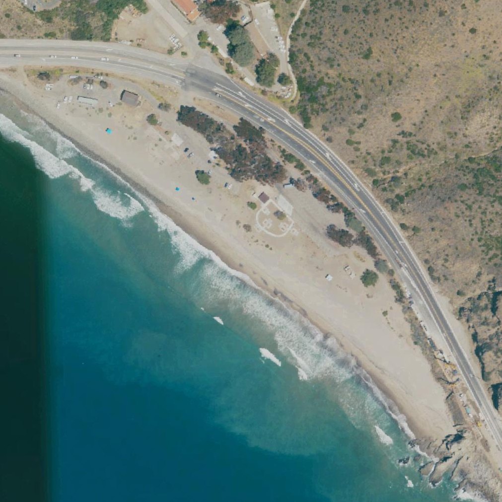 Aerial map of Sycamore Cove Beach