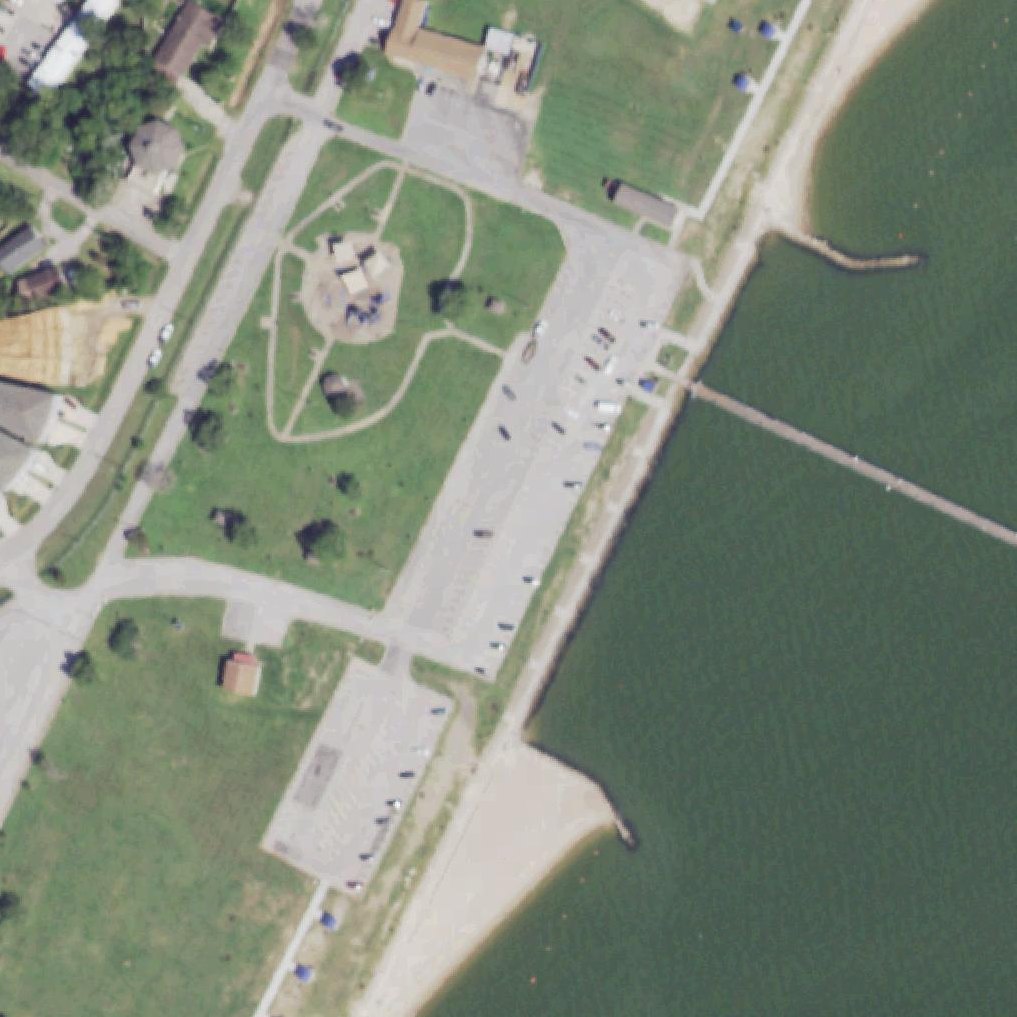Aerial map of Sylvan Beach, La Porte