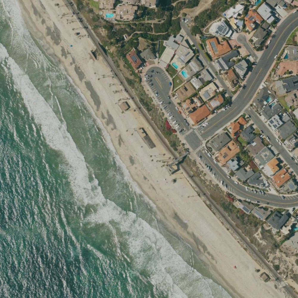 Aerial map of T-Street Beach