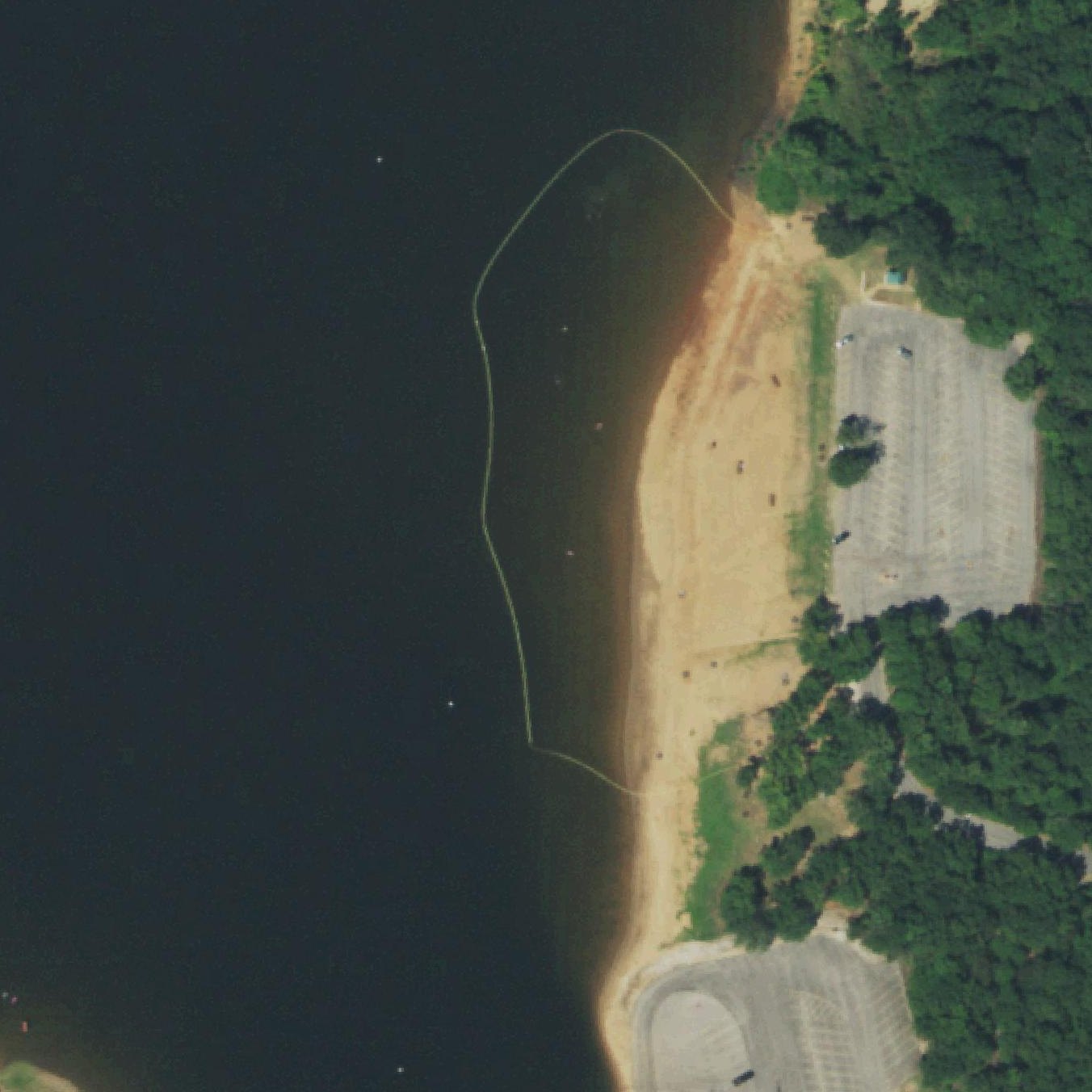 Aerial map of Tall Chief Cove Beach
