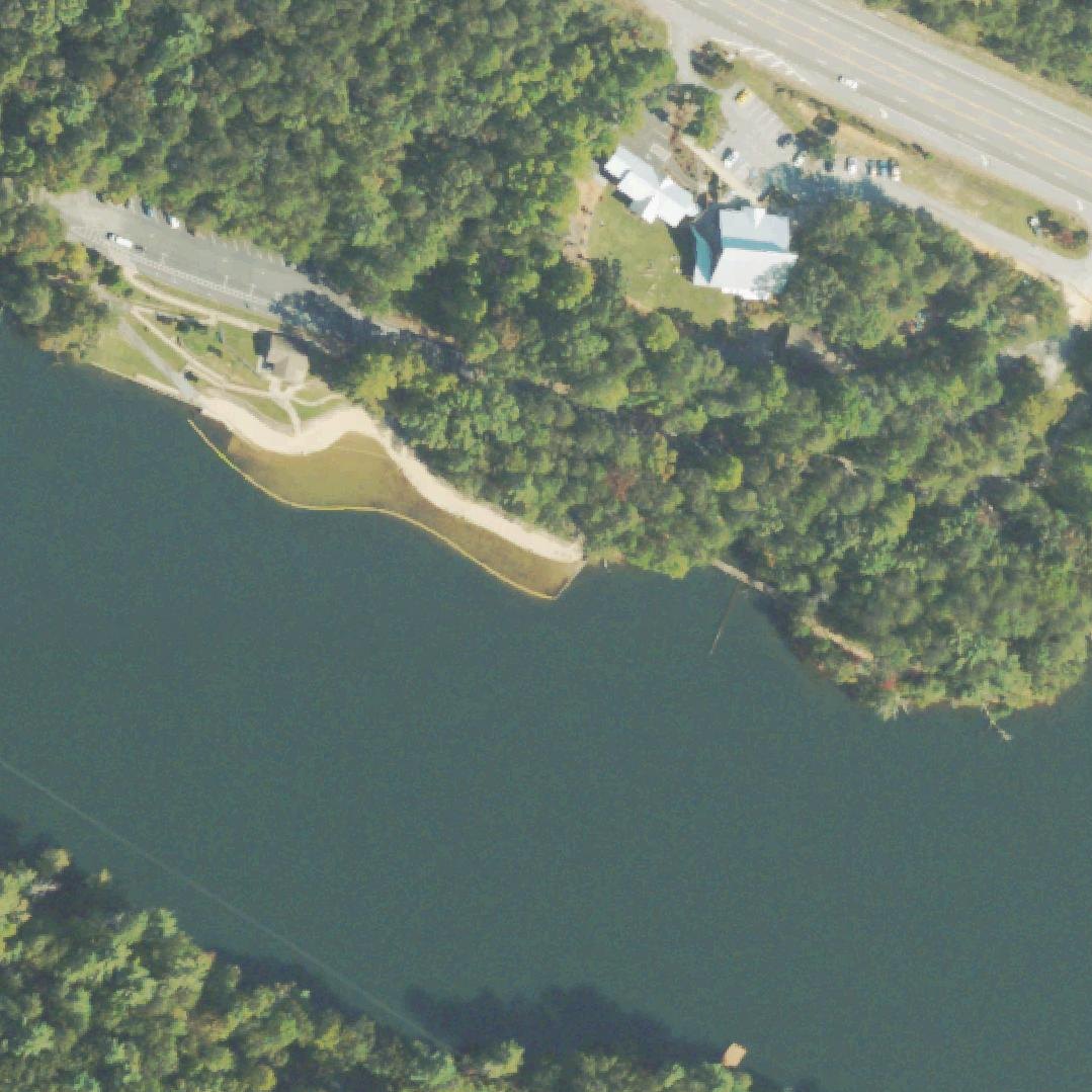 Aerial map of Tallulah Falls Beach