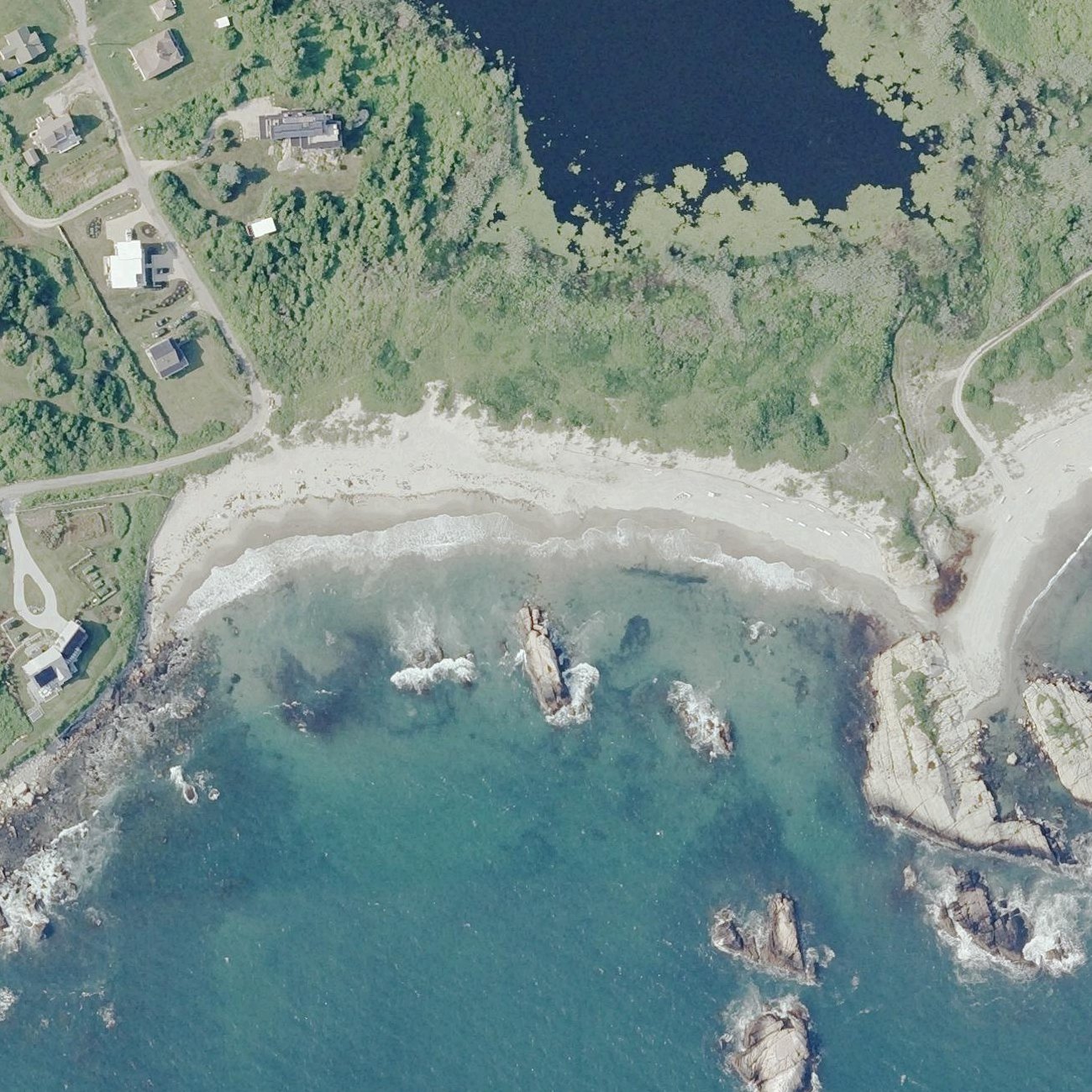 Aerial map of Tappens Beach