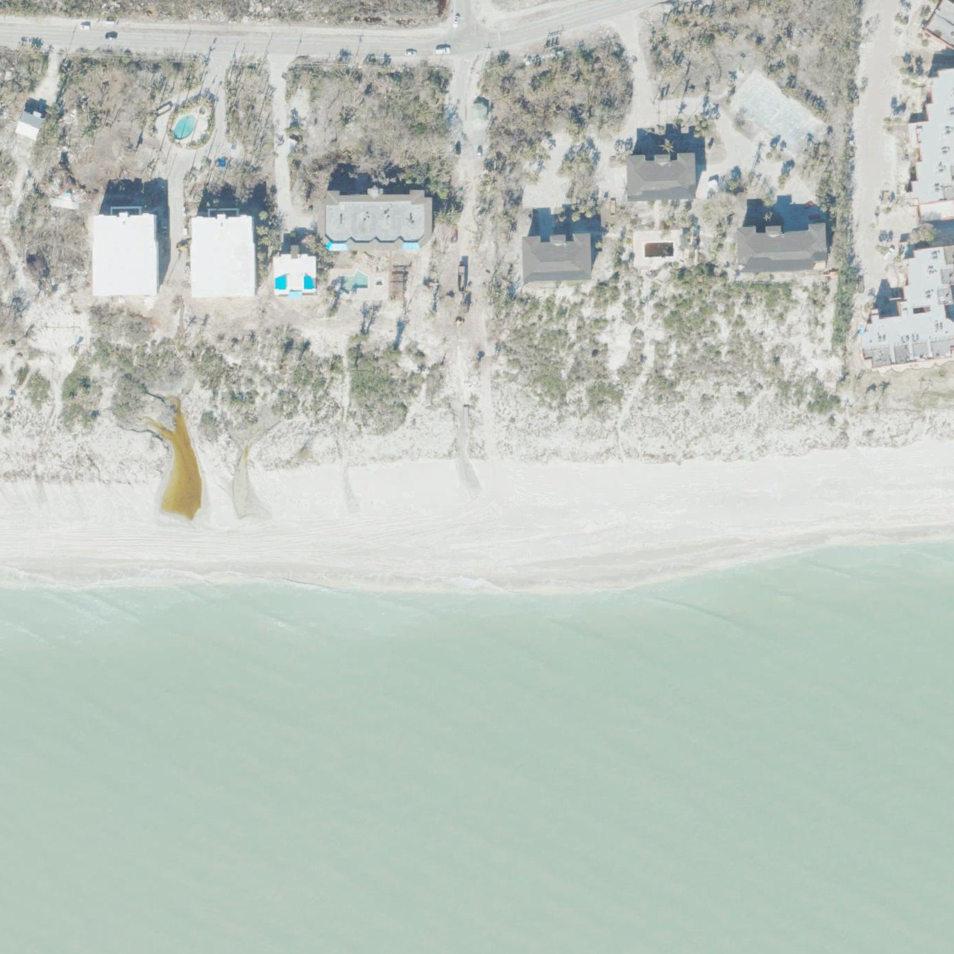 Aerial map of Tarpon Bay Beach