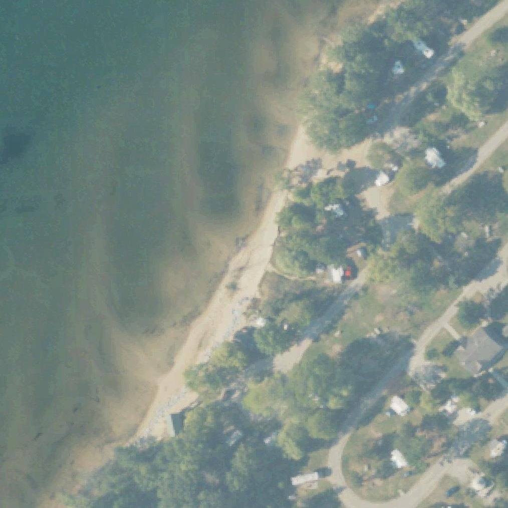 Aerial map of Tawas Point Camper's Beach