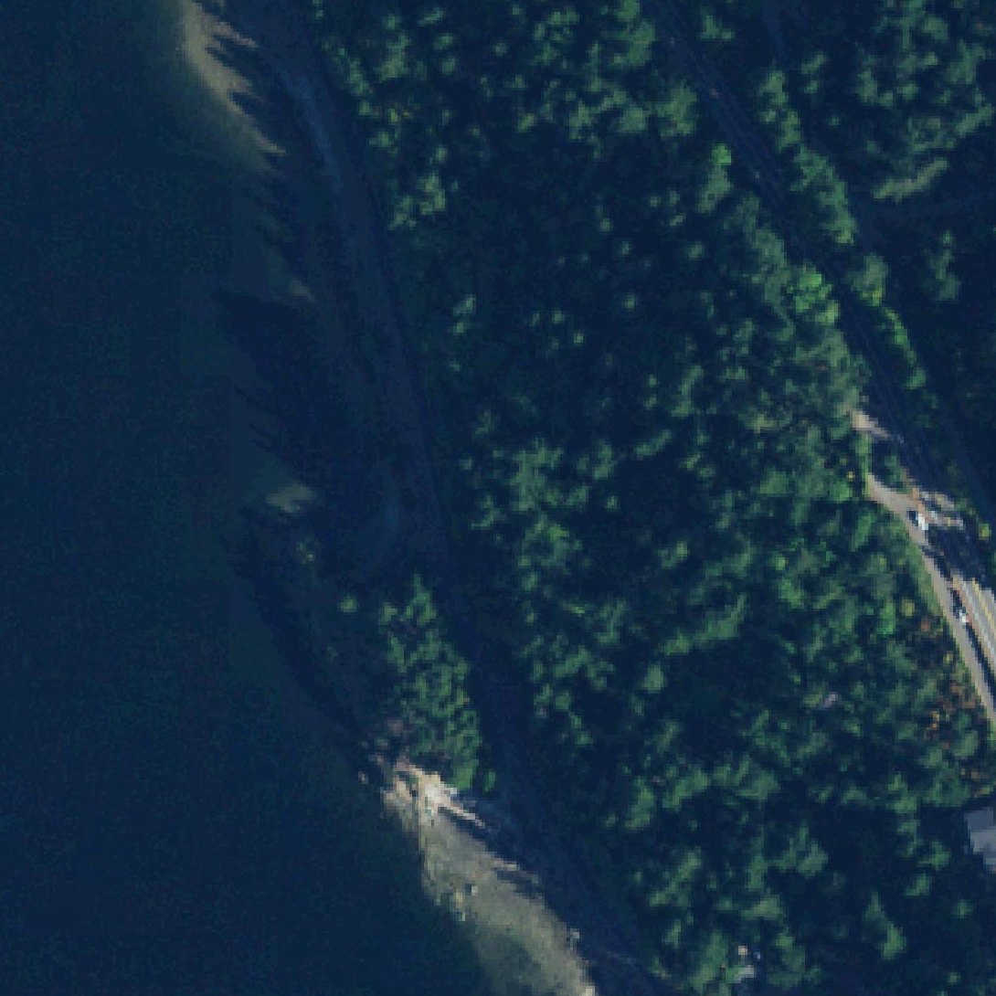Aerial map of Teddy Bear Cove