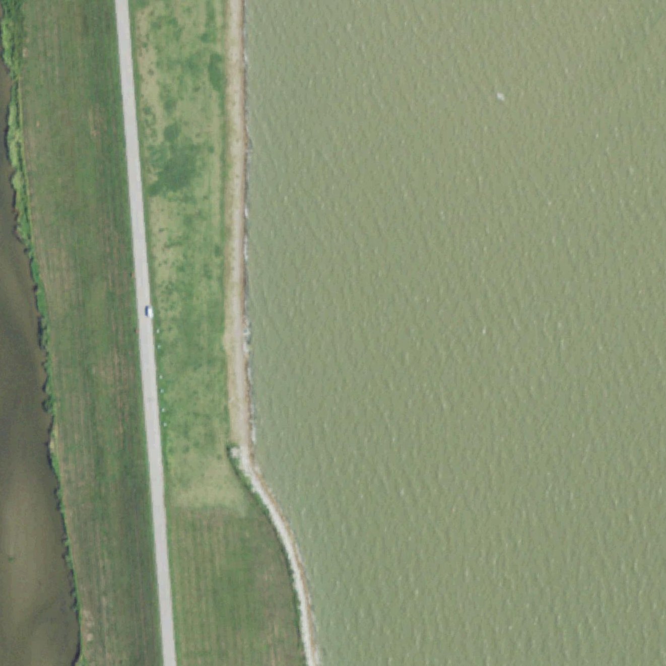 Aerial map of Texas City Levee Kitesurfing Beach