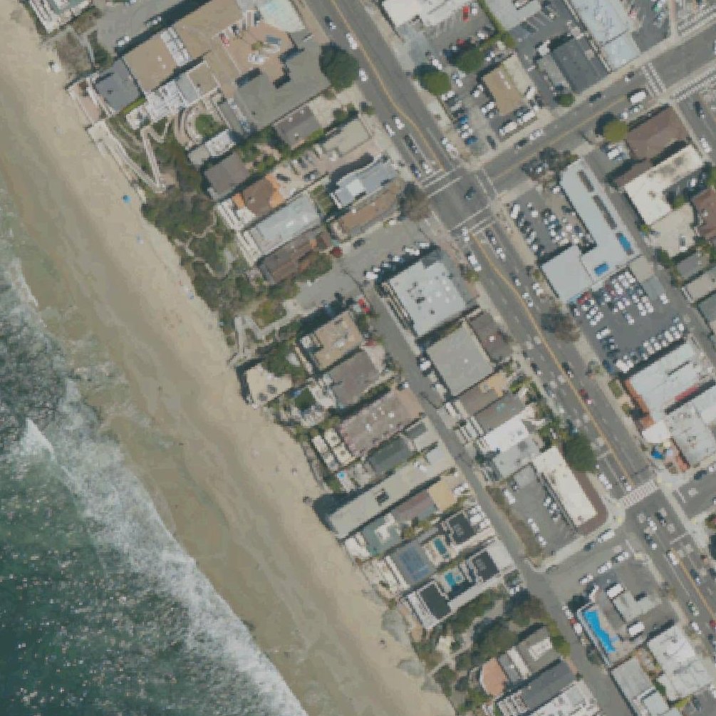 Aerial map of Thalia Street Beach