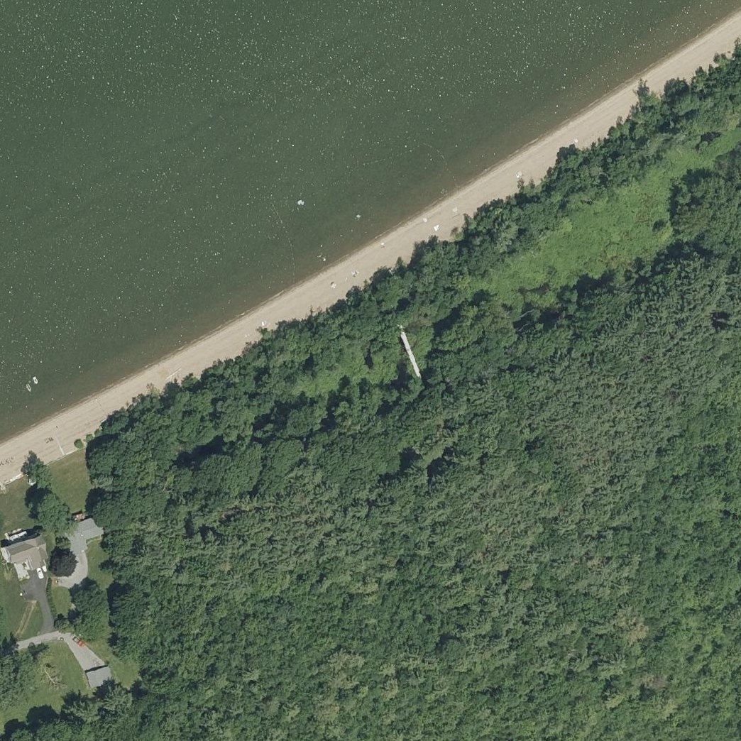 Aerial map of Thayer Beach