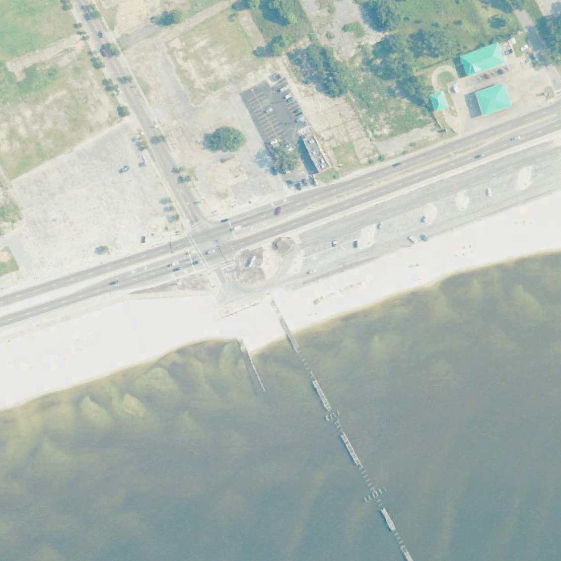 Aerial map of The Beach