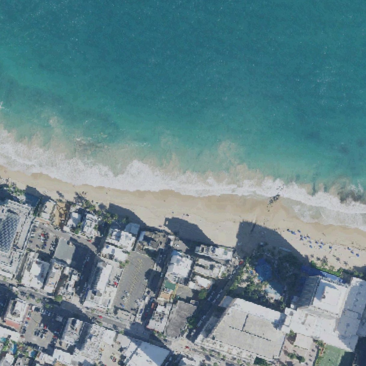 Aerial map of the Beaches thong