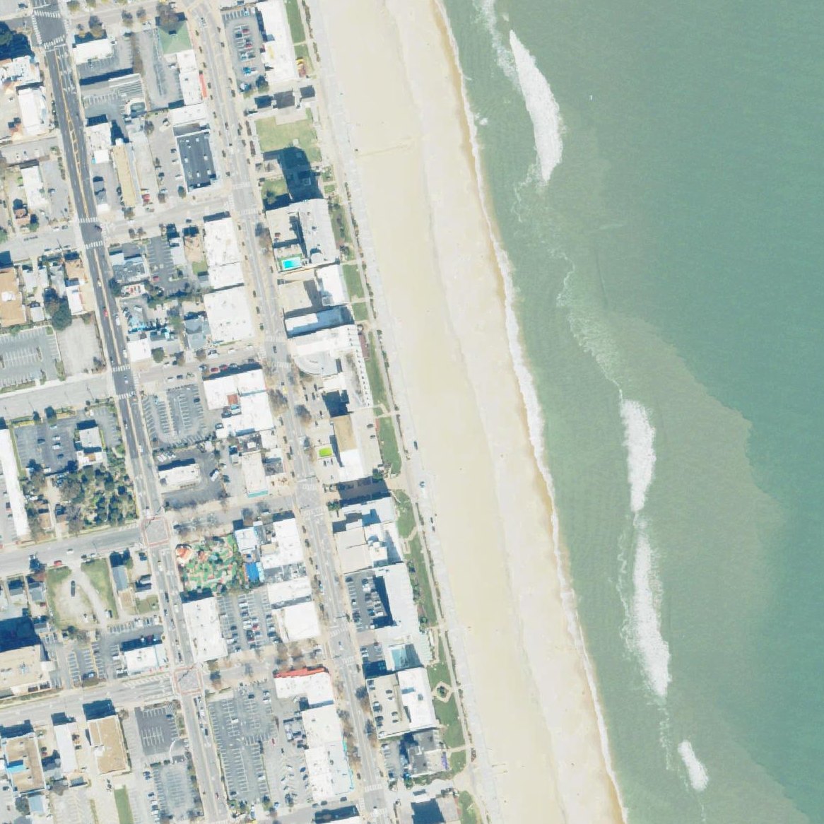 Aerial map of The Virginia Beach Oceanfront