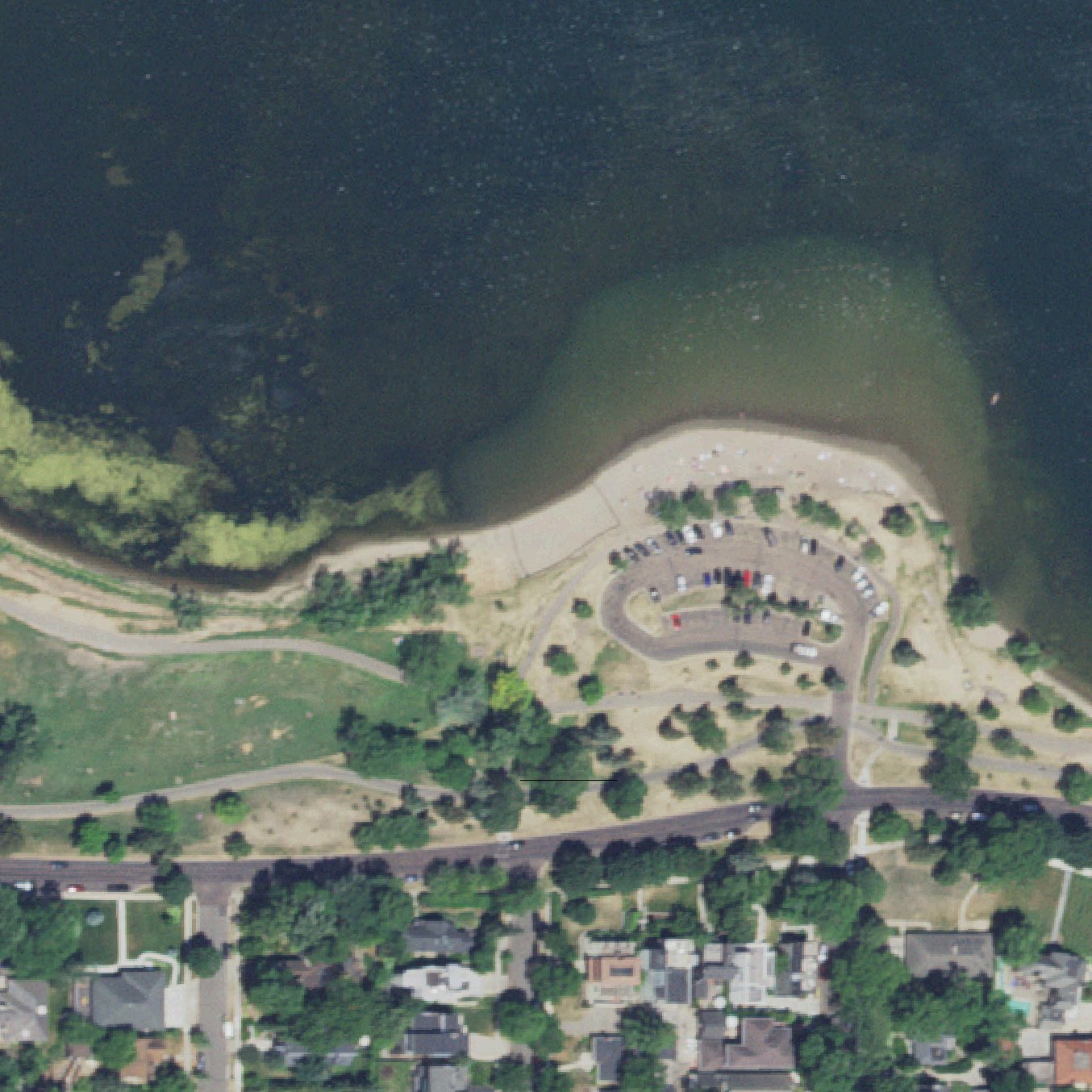 Aerial map of Thomas Beach