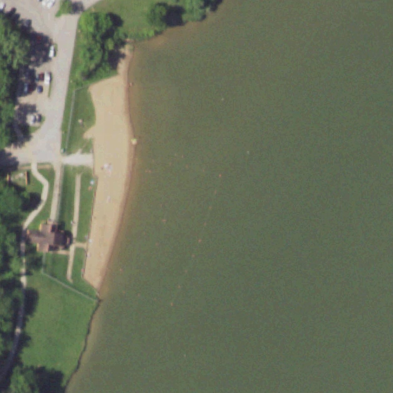 Aerial map of Thousand Hills State Park Beach