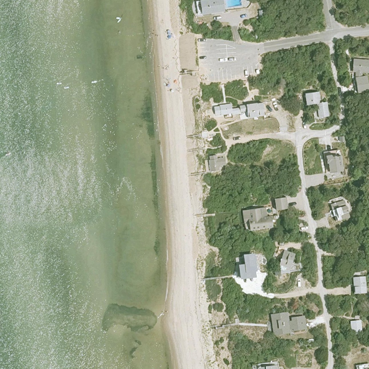 Aerial map of Thumpertown Beach