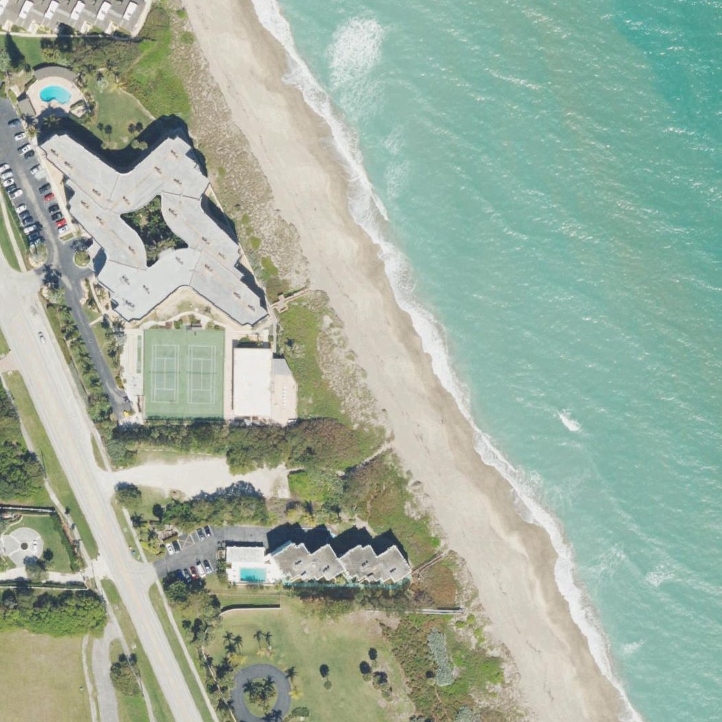 Aerial map of Tiger Shores Beach