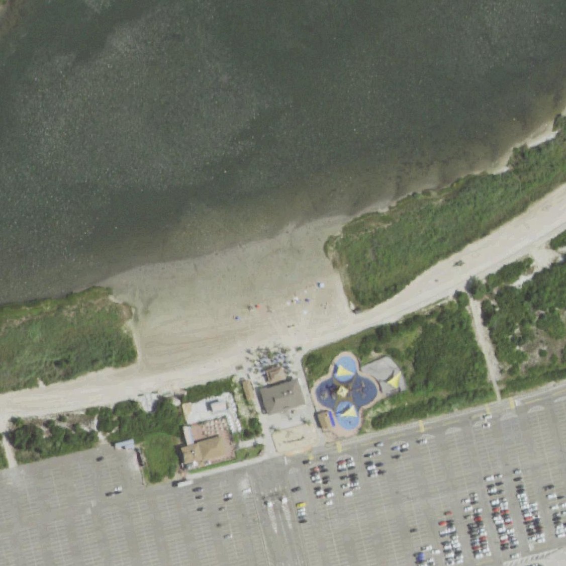 Aerial map of Tobay Beach Spray Park