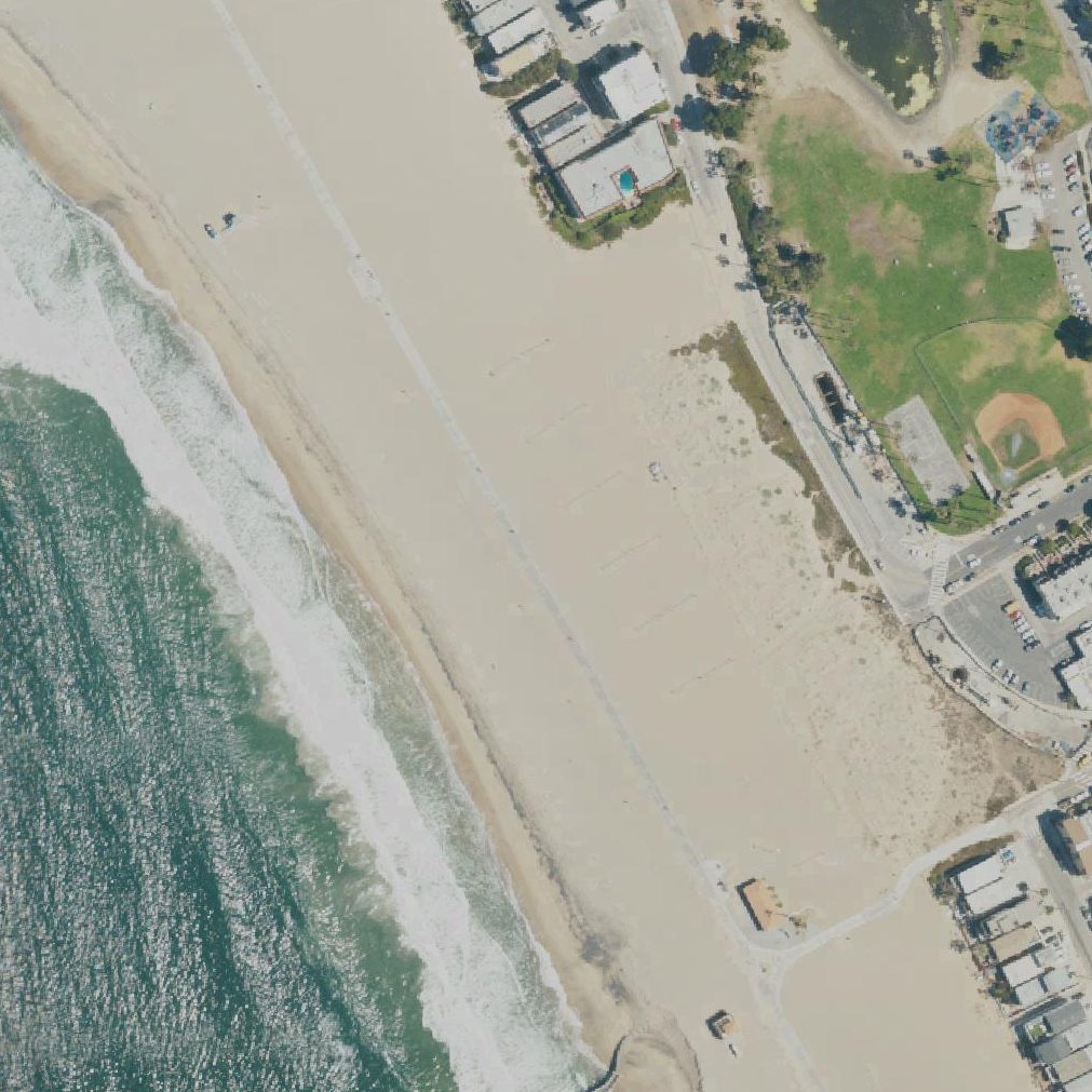 Aerial map of Toes Beach