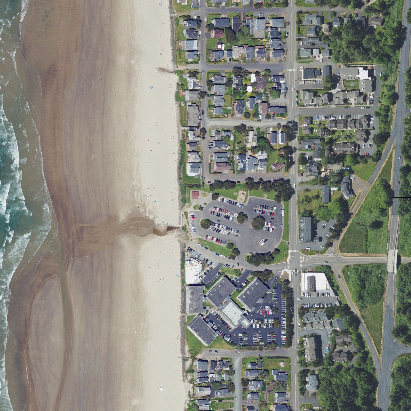 Aerial map of Tolovana Beach State Recreation Site