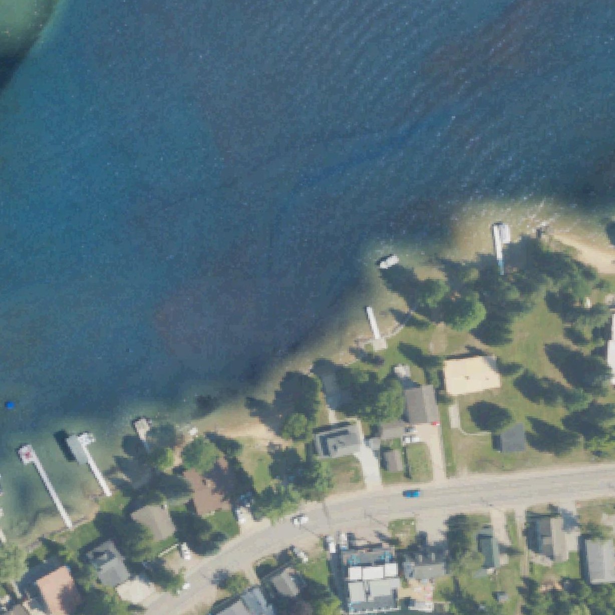Aerial map of Torch Lake Sand Bar Public Access Point