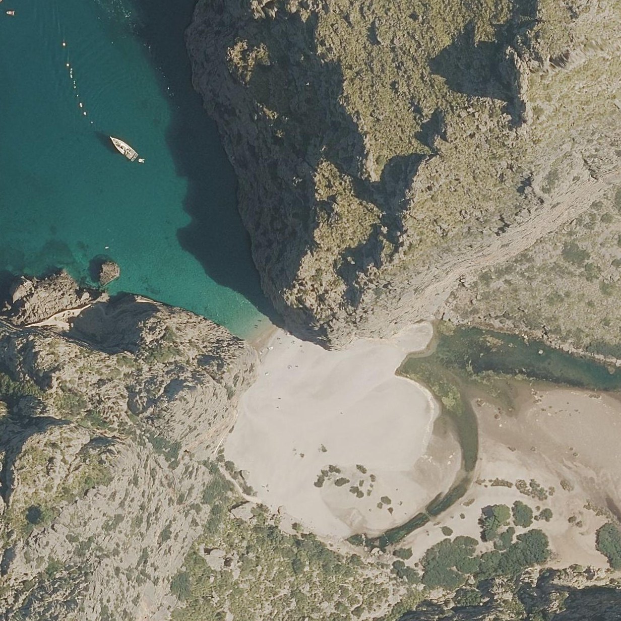 Aerial map of Torrent de Pareis