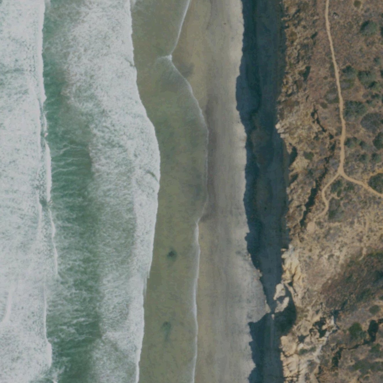 Aerial map of Torrey Pines State Beach
