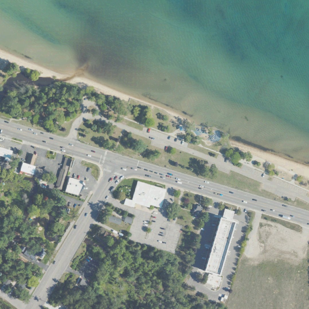 Aerial map of Traverse City State Park Beach