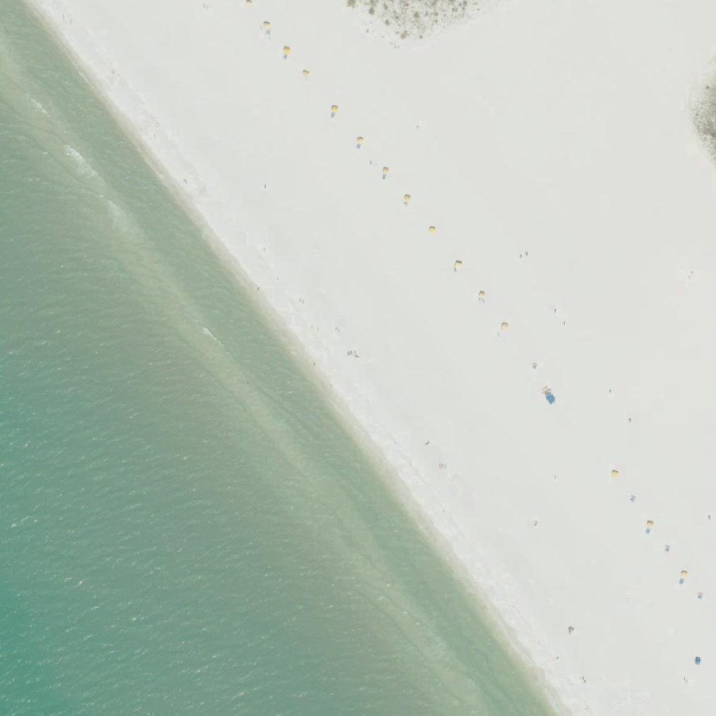 Aerial map of Treasure Island Beach