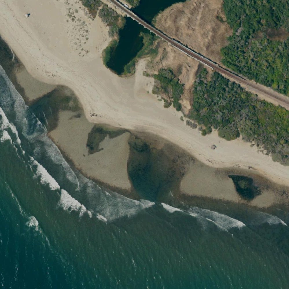 Aerial map of Trestles Beach