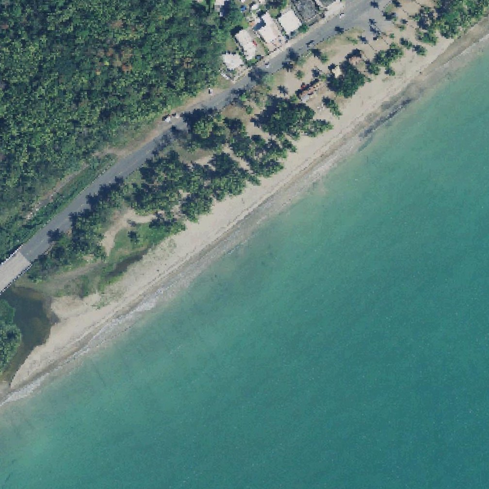 Aerial map of Tropical Beach Naguabo