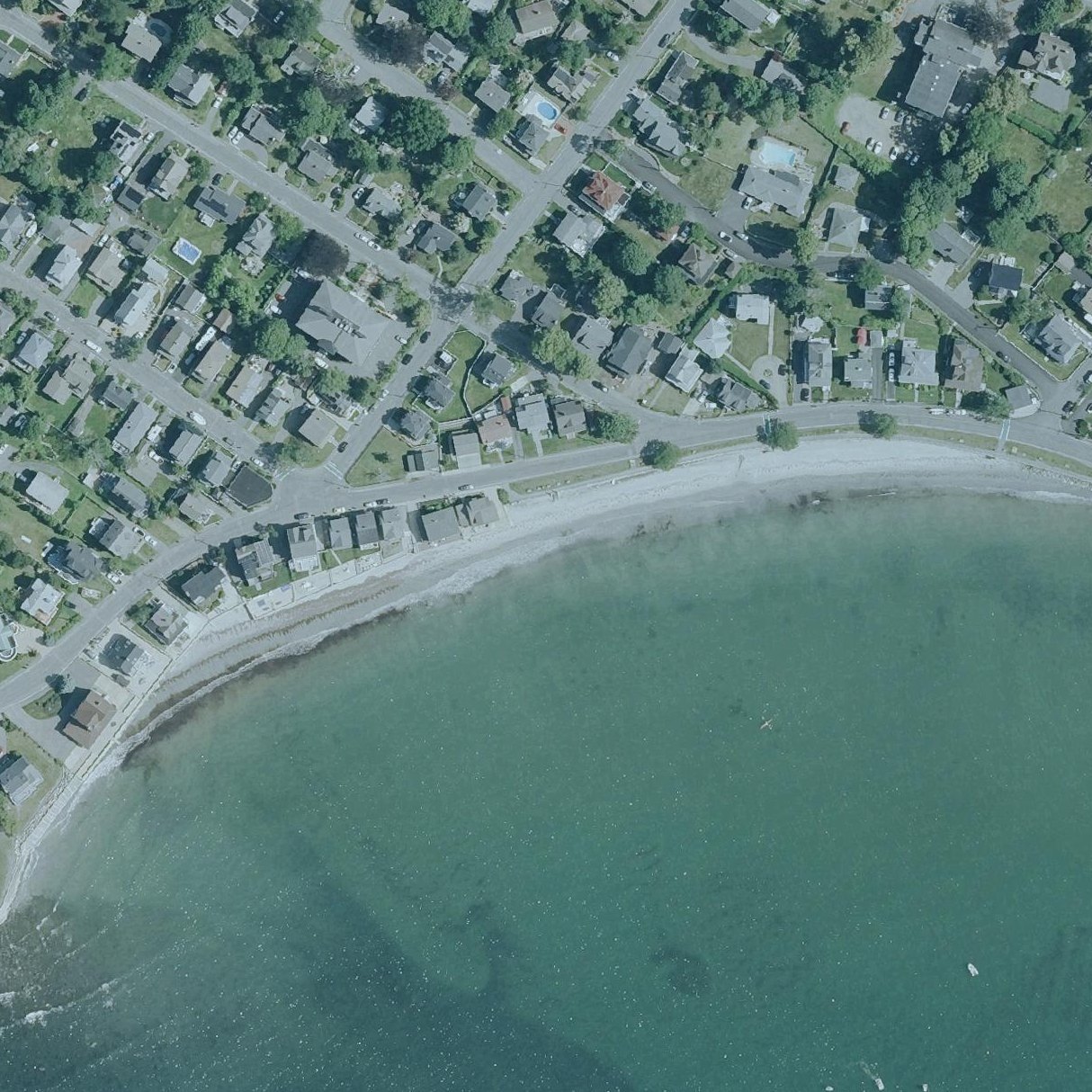 Aerial map of Tudor Beach