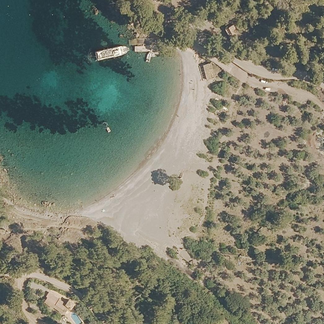 Aerial map of Tuent Beach