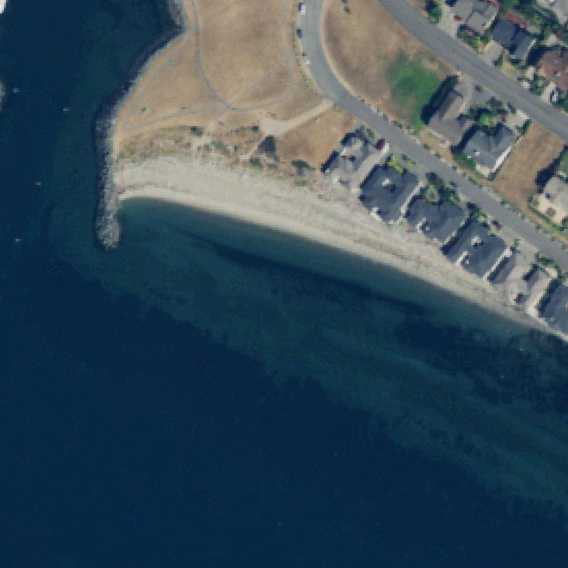 Aerial map of Tugboat Beach