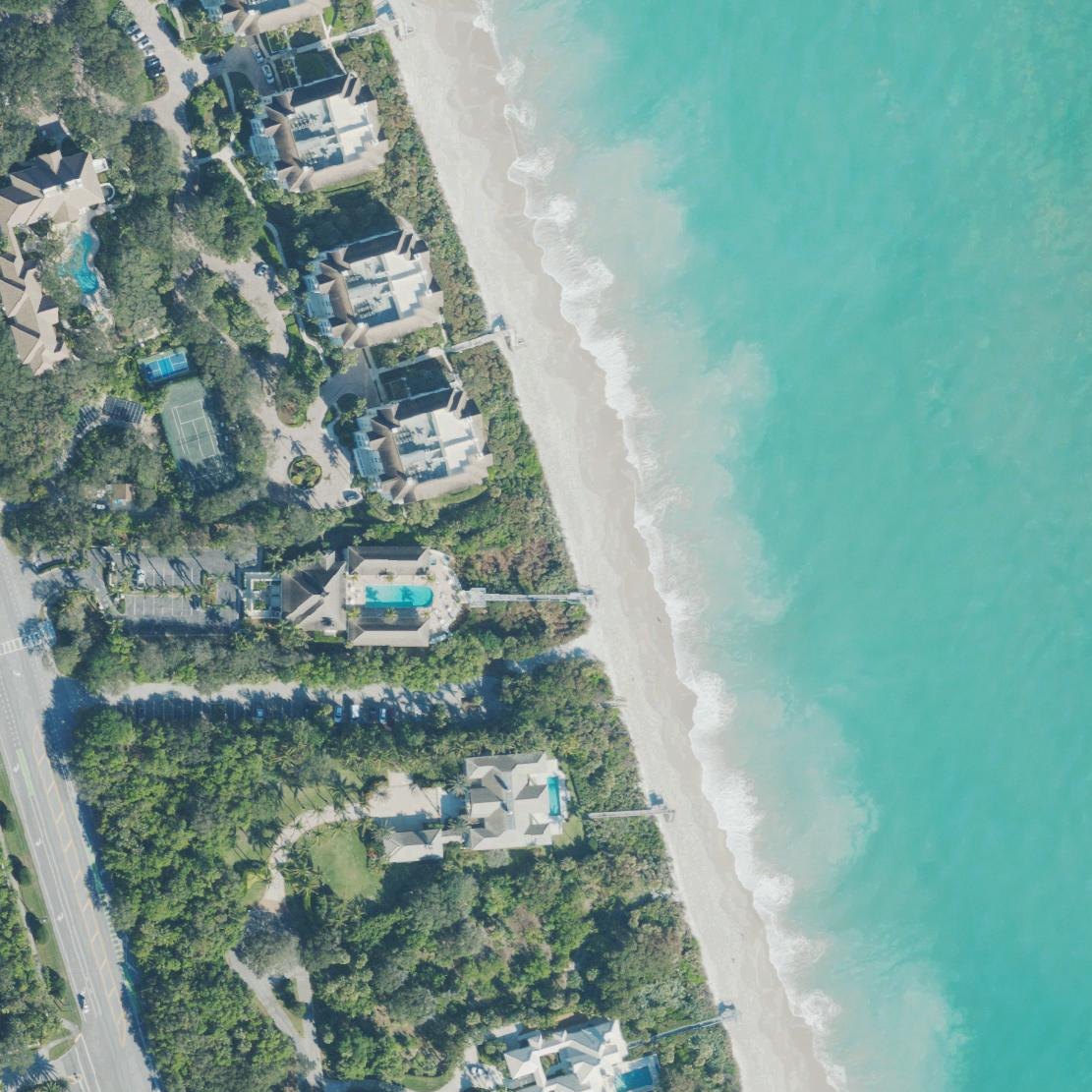 Aerial map of Turtle Beach